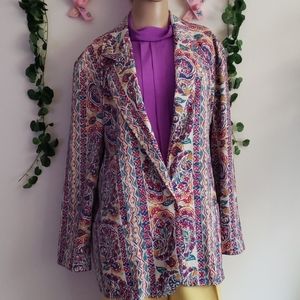 Claude 80's Print Blazer (Vintage)
